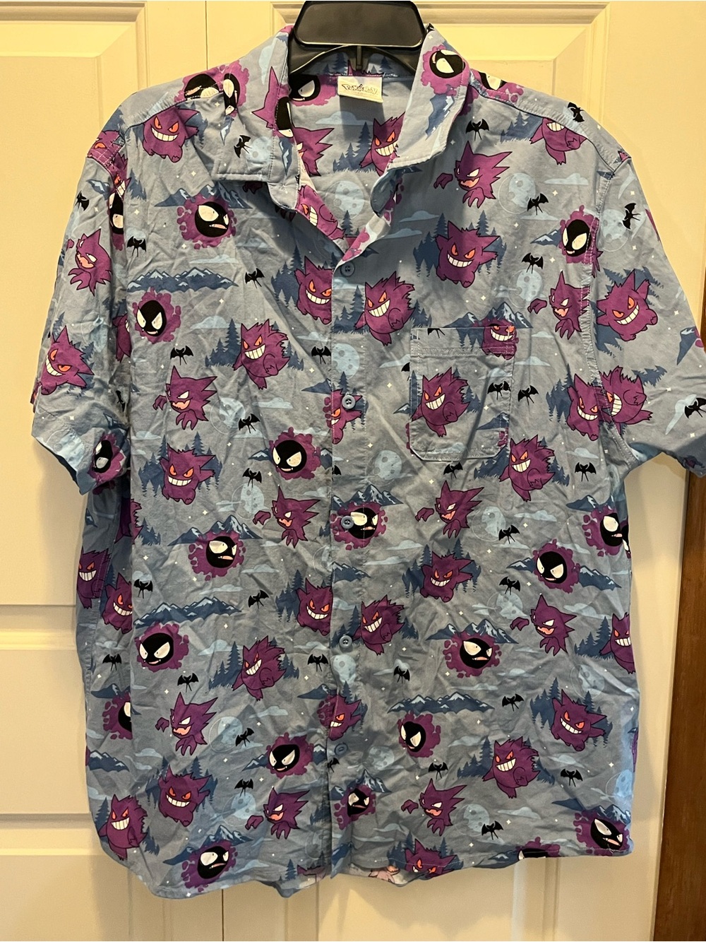 Pokémon Ghost Type Allover Print Button-Up - BoxLunch Exclusive size XL